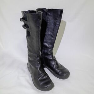 KEEN Bern Baby Bern Tall Black Leather Boots Women’s 7 Western Equestrian